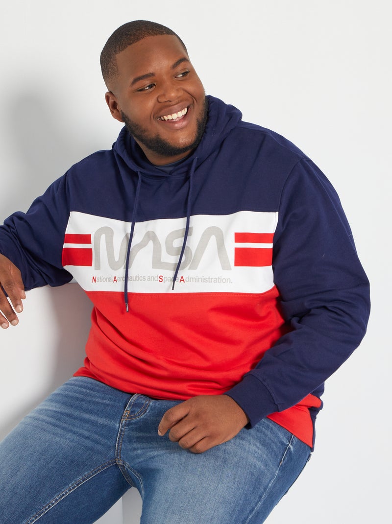 Sweatshirt com capuz 'NASA' AZUL - Kiabi