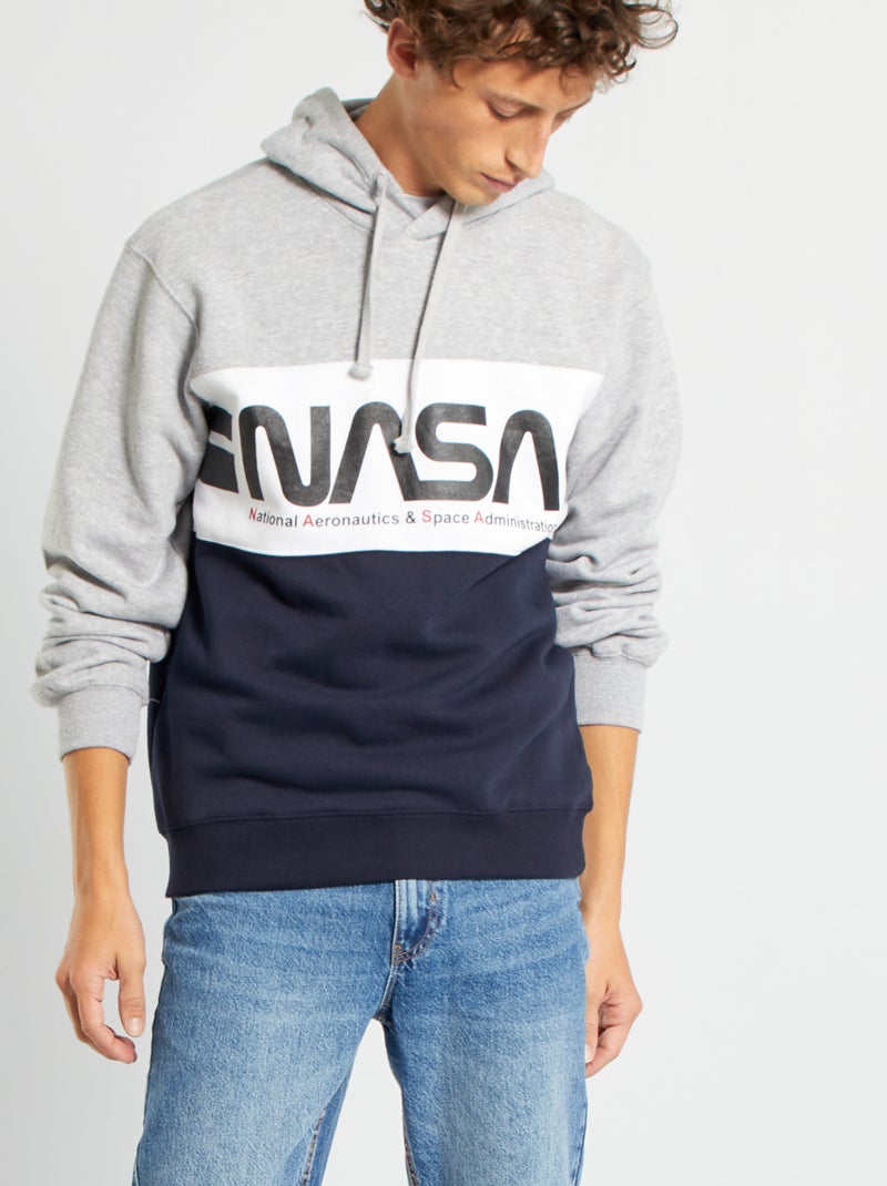 Sweatshirt com capuz 'NASA' AZUL - Kiabi