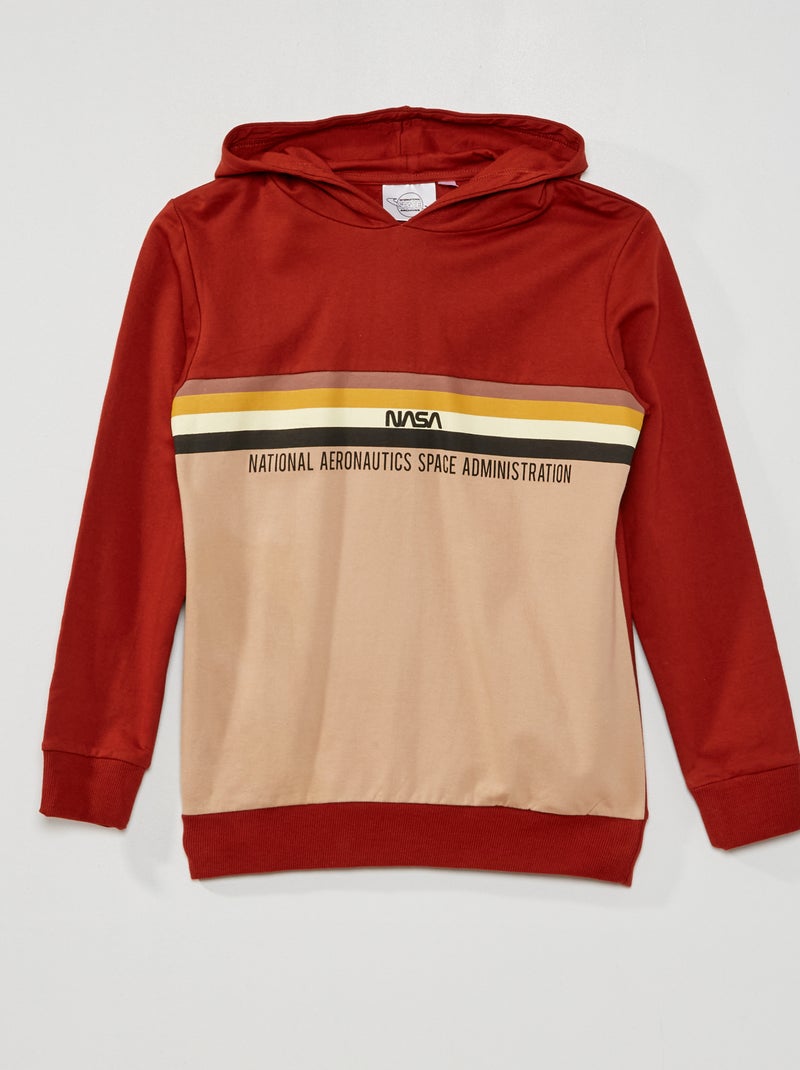 Sweatshirt com capuz 'NASA' CASTANHO - Kiabi