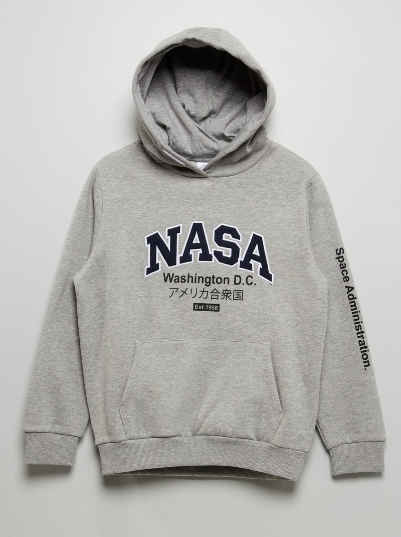 Sweatshirt com capuz 'NASA' CINZA - Kiabi