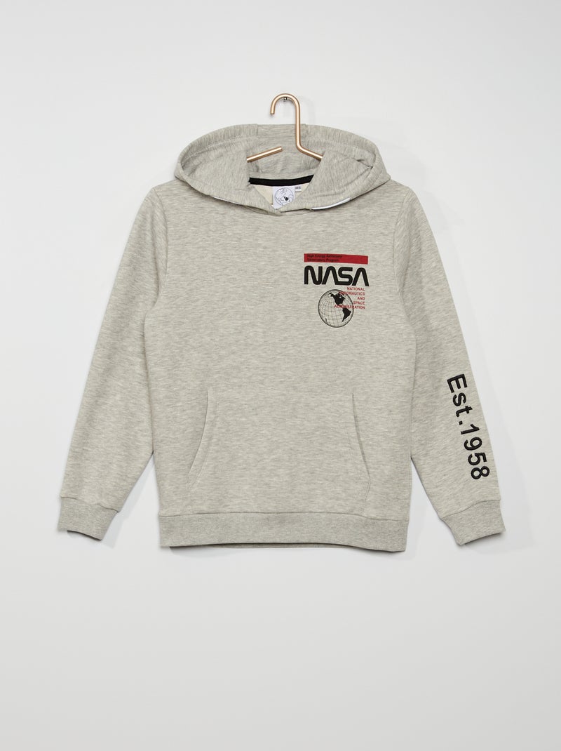 Sweatshirt com capuz 'NASA' CINZA - Kiabi