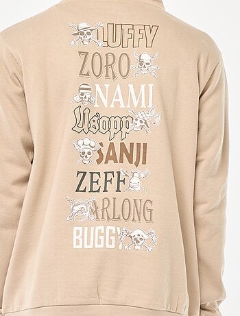 Sweatshirt com capuz 'One Piece' com estampado frente/verso