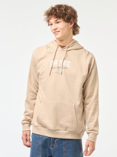 Sweatshirt com capuz 'One Piece' com estampado frente/verso - Kiabi