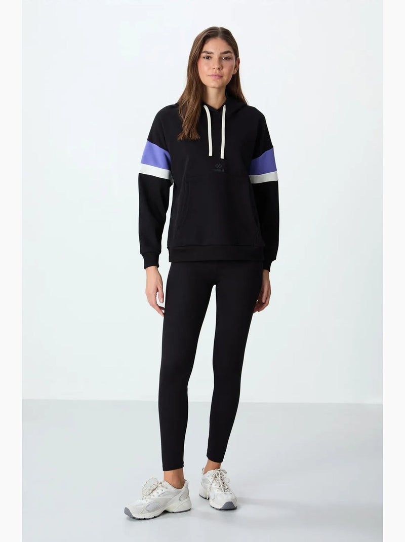 Sweatshirt com capuz oversize color block tommy Preto - Kiabi