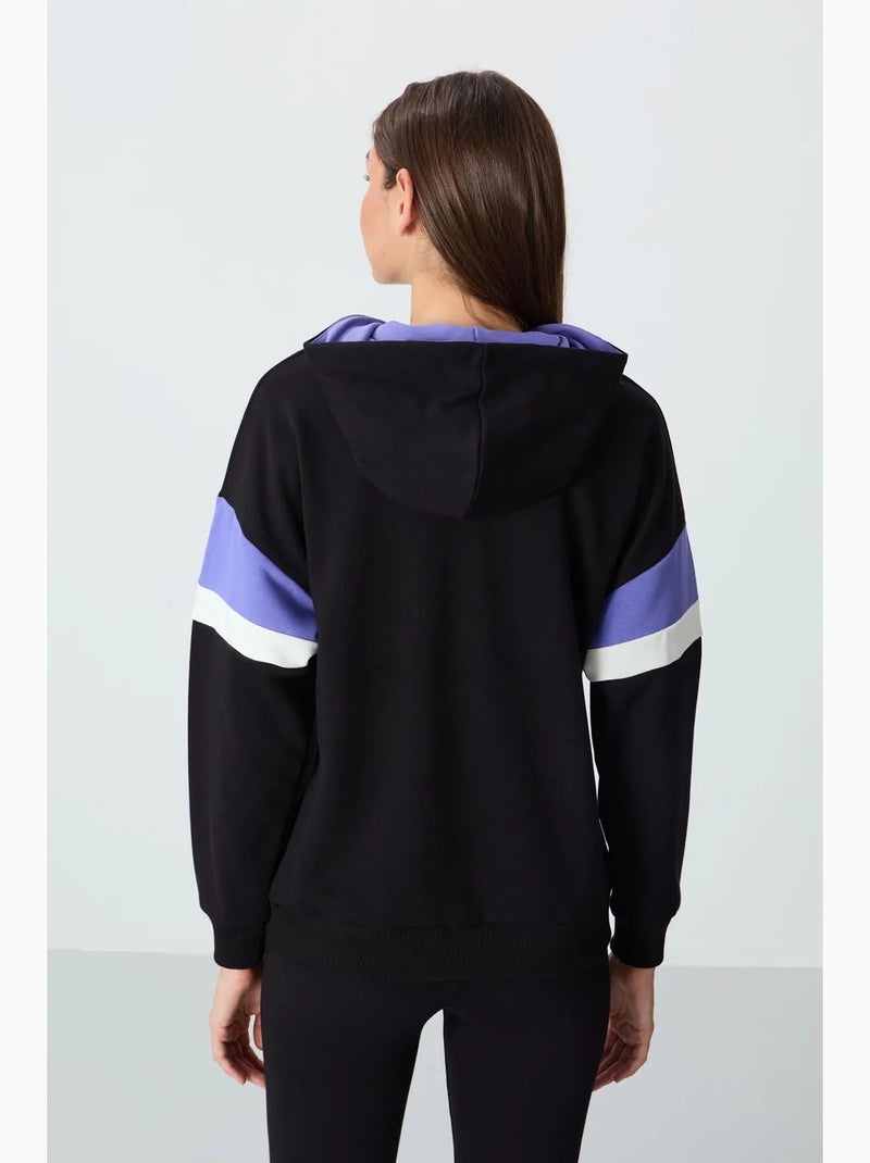 Sweatshirt com capuz oversize color block tommy Preto - Kiabi