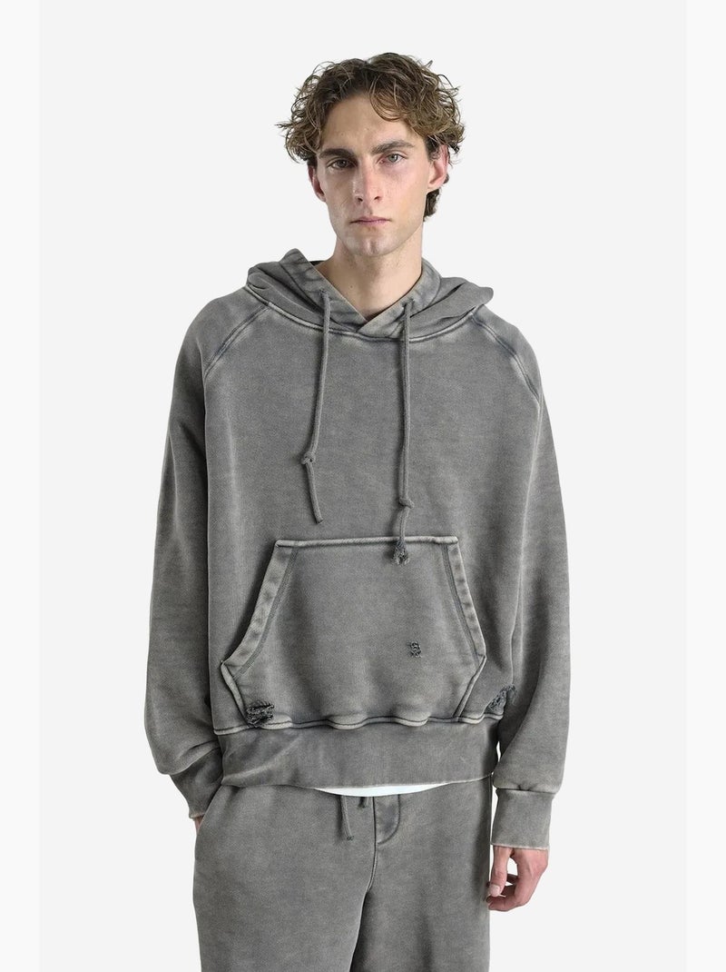 Sweatshirt com capuz oversized com bolso giesto Cáqui - Kiabi