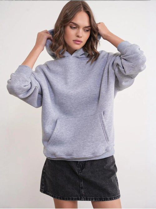 Sweatshirt com capuz oversized com bolso mixray - Kiabi