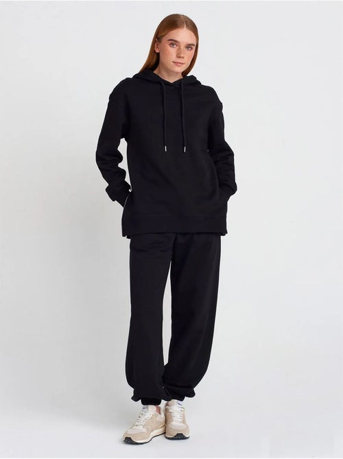 Sweatshirt com capuz oversized em algodão com fecho frontal dilvin - Kiabi