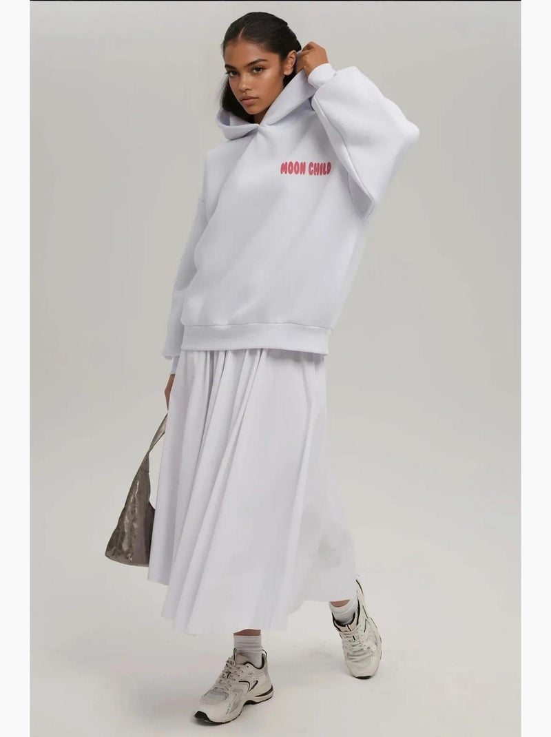 Sweatshirt com capuz oversized estampada hiccup Branco sujo - Kiabi