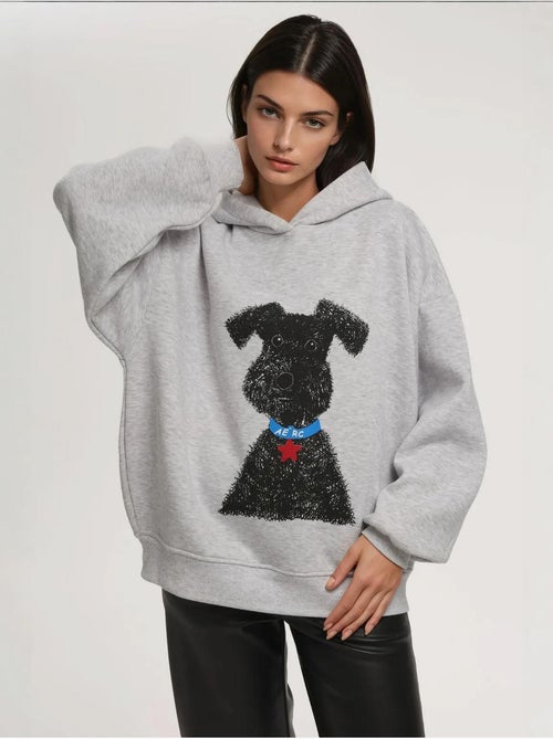 Sweatshirt com capuz oversized estampada hiccup - Kiabi Sweatshirt com capuz oversized estampada hiccup - Kiabi