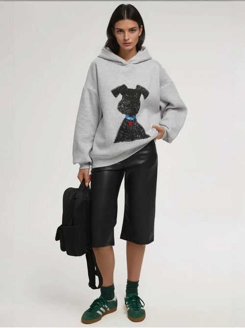 Sweatshirt com capuz oversized estampada hiccup - Kiabi Sweatshirt com capuz oversized estampada hiccup - Kiabi