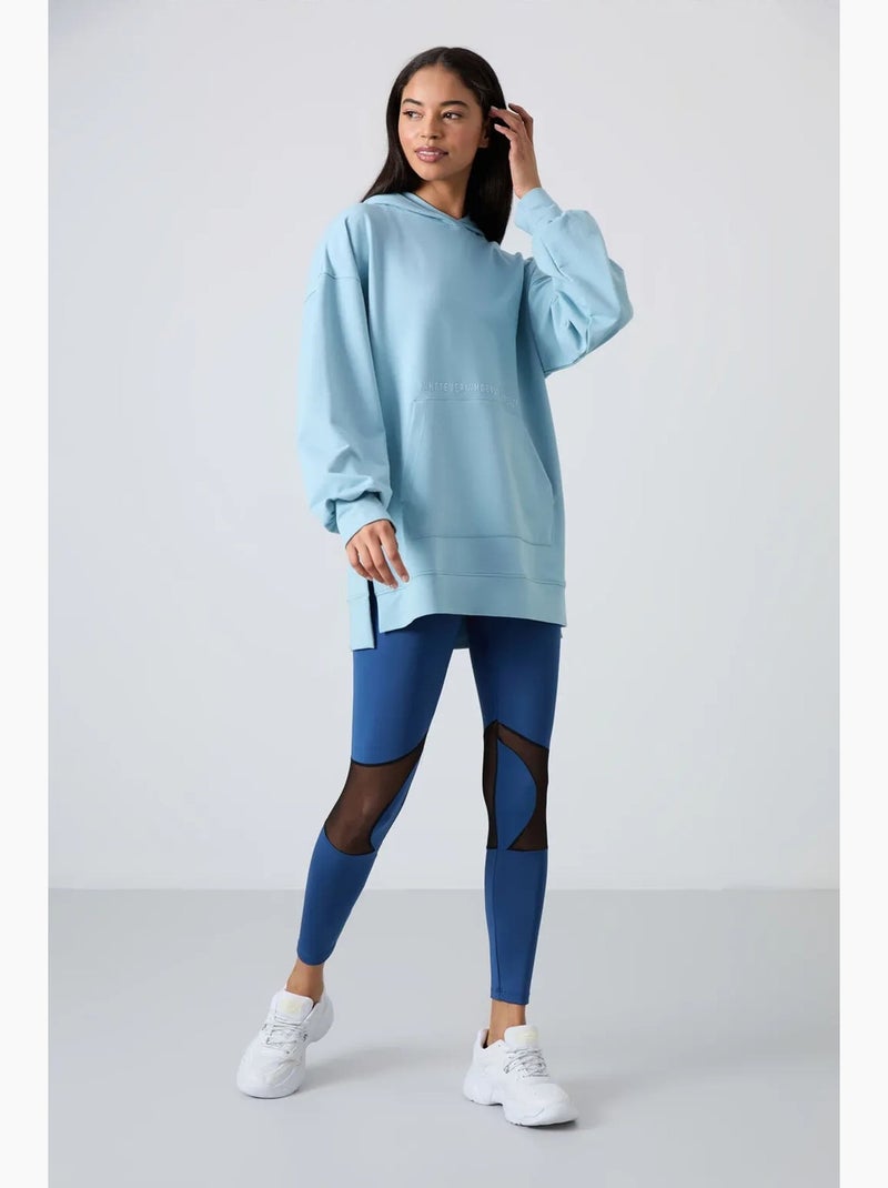 Sweatshirt com capuz oversized estampada tommy Azul-céu - Kiabi