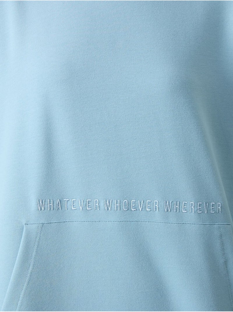 Sweatshirt com capuz oversized estampada tommy Azul-céu - Kiabi