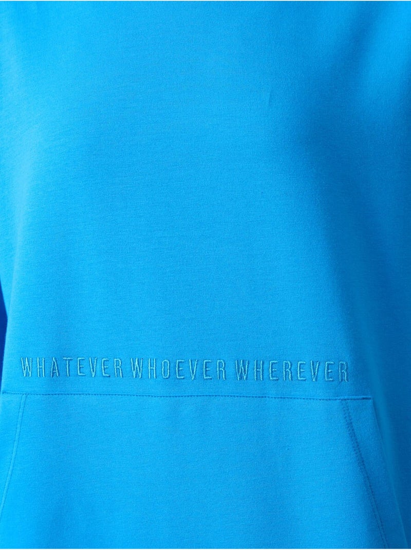 Sweatshirt com capuz oversized estampada tommy Azul-elétrico - Kiabi