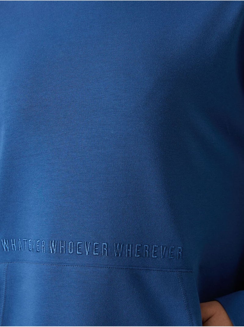 Sweatshirt com capuz oversized estampada tommy Azul - Kiabi