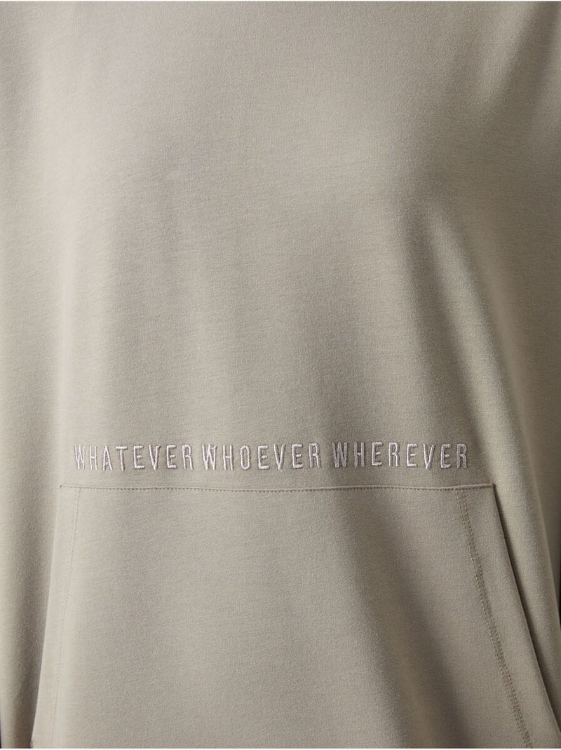 Sweatshirt com capuz oversized estampada tommy Bege-argila - Kiabi