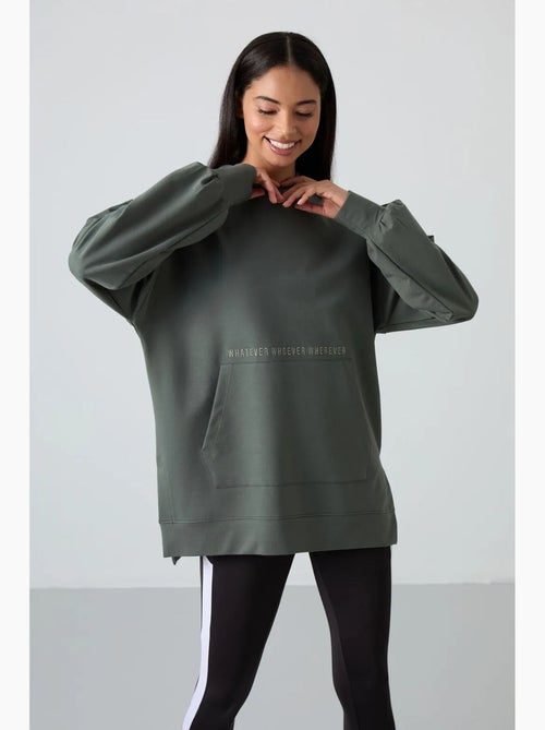 Sweatshirt com capuz oversized estampada tommy - Kiabi Sweatshirt com capuz oversized estampada tommy - Kiabi