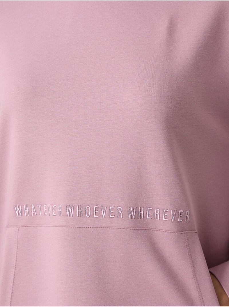 Sweatshirt com capuz oversized estampada tommy Malva - Kiabi