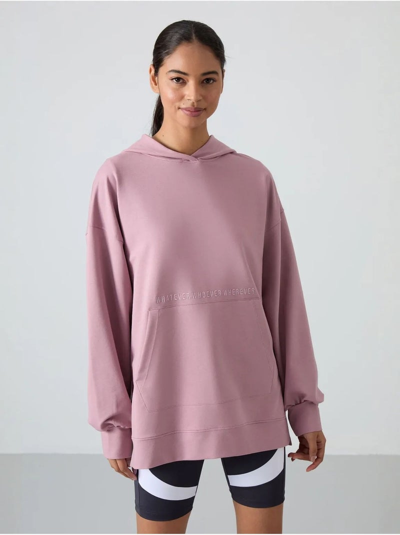 Sweatshirt com capuz oversized estampada tommy Malva - Kiabi