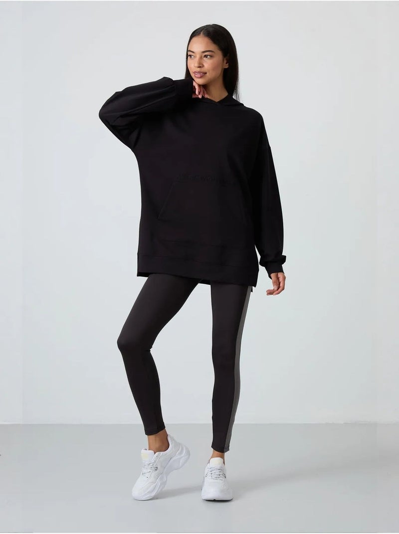 Sweatshirt com capuz oversized estampada tommy Preto - Kiabi