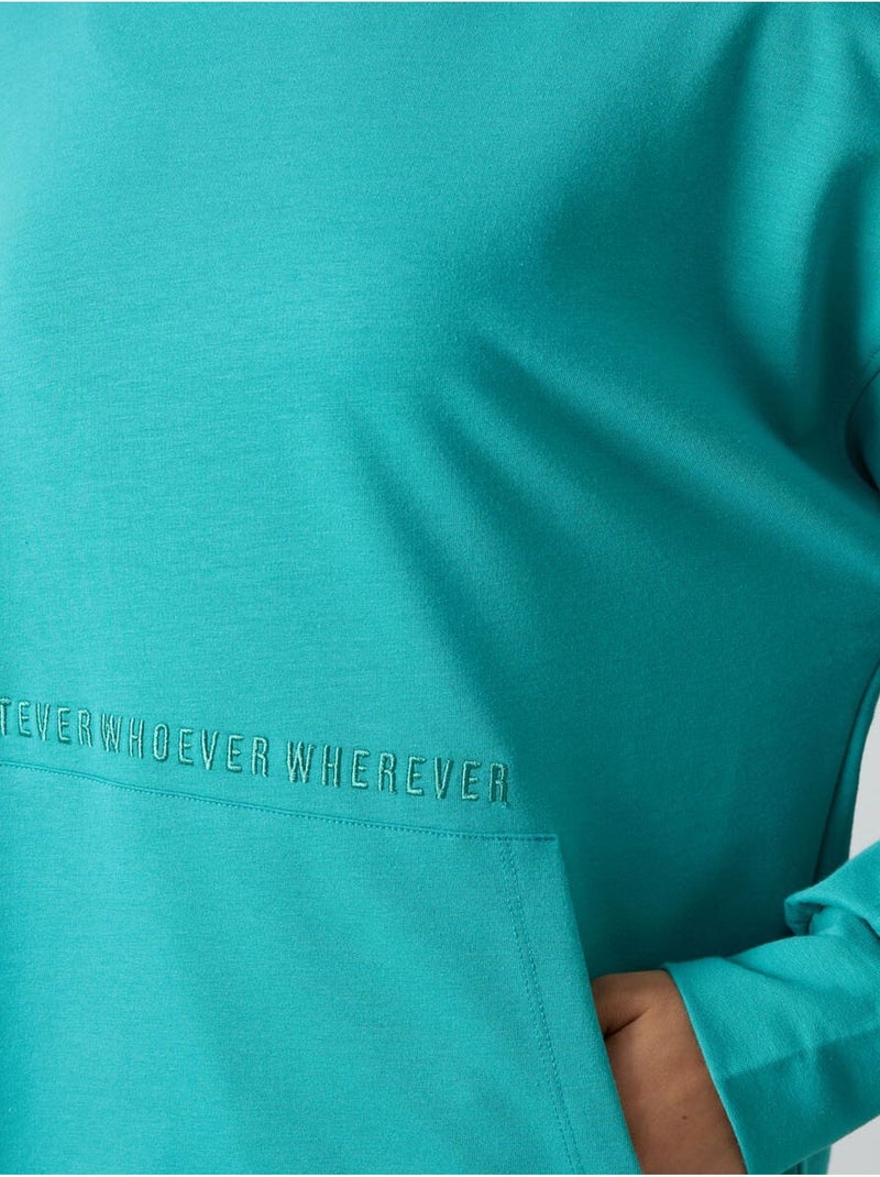 Sweatshirt com capuz oversized estampada tommy Verde menta - Kiabi