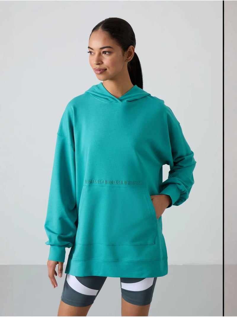 Sweatshirt com capuz oversized estampada tommy Verde menta - Kiabi