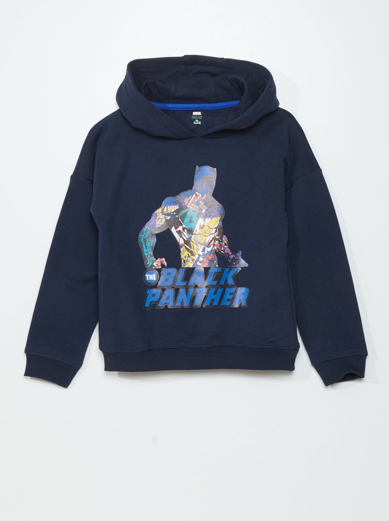 Sweatshirt com capuz 'Pantera Negra' AZUL - Kiabi