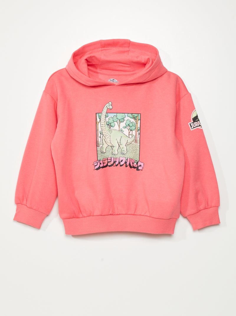 Sweatshirt com capuz 'Parque Jurássico' Rosa - Kiabi