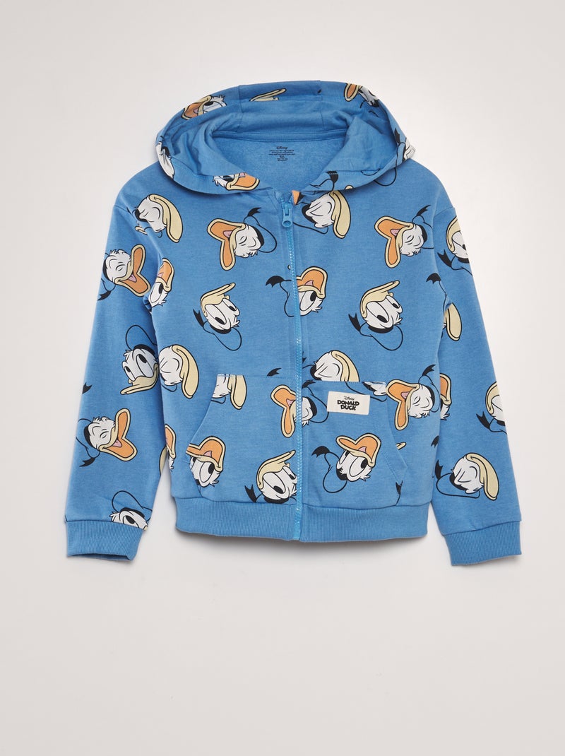 Sweatshirt com capuz 'Pato Donald' da 'Disney' AZUL - Kiabi