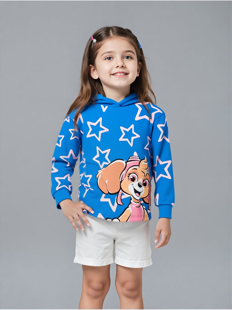 Sweatshirt com capuz paw patrol azul menina | licença oficial Azul - Kiabi