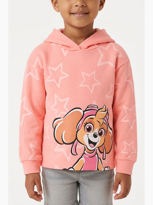 Sweatshirt com capuz paw patrol rosa menina | licença oficial - Kiabi