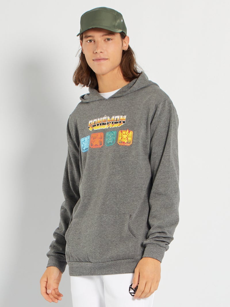Sweatshirt com capuz 'Pokémon' CINZA - Kiabi
