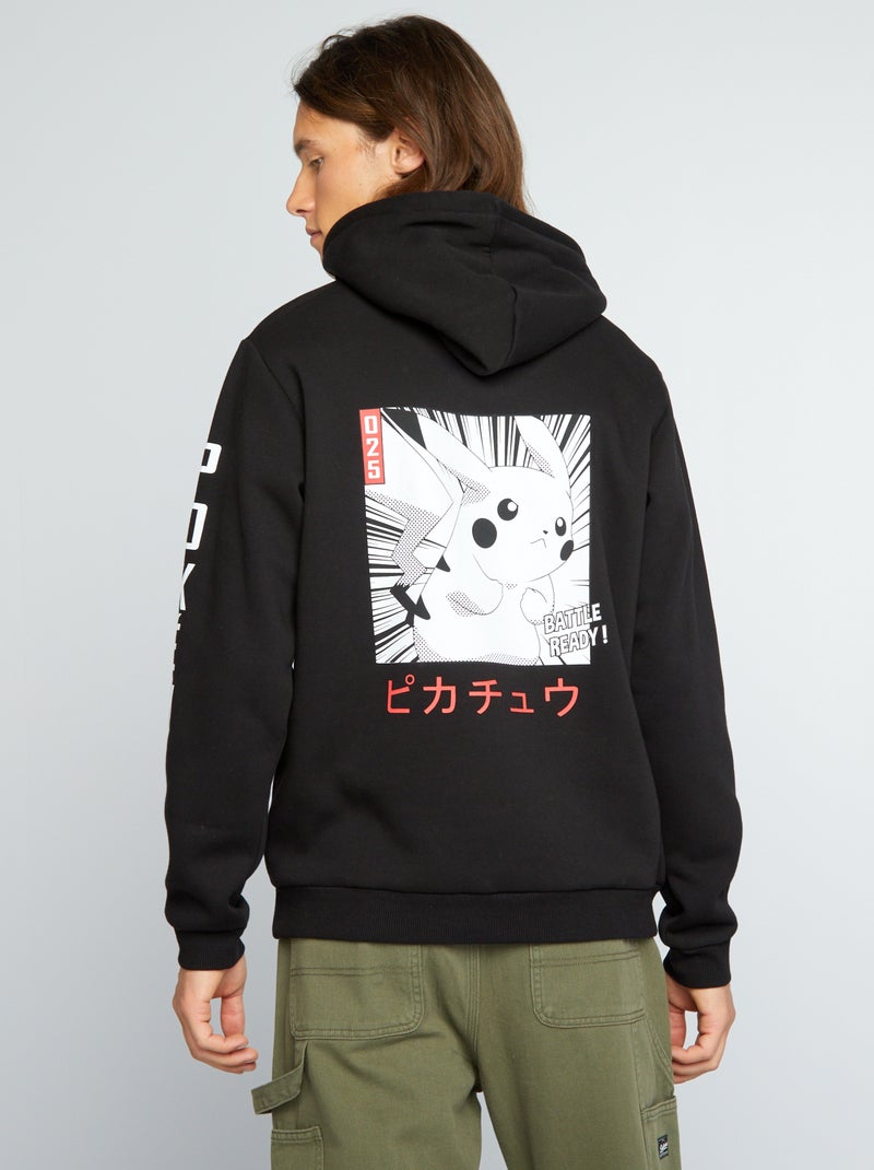 Sweatshirt com capuz 'Pokémon' PRETO - Kiabi