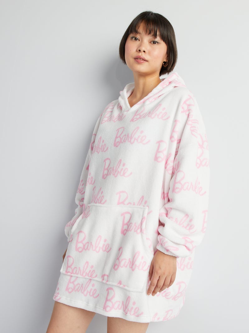 Sweatshirt com capuz polar 'Barbie' BRANCO - Kiabi