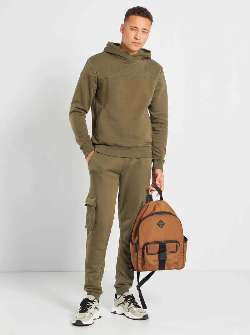Sweatshirt com capuz pormenor quilting CAQUI - Kiabi
