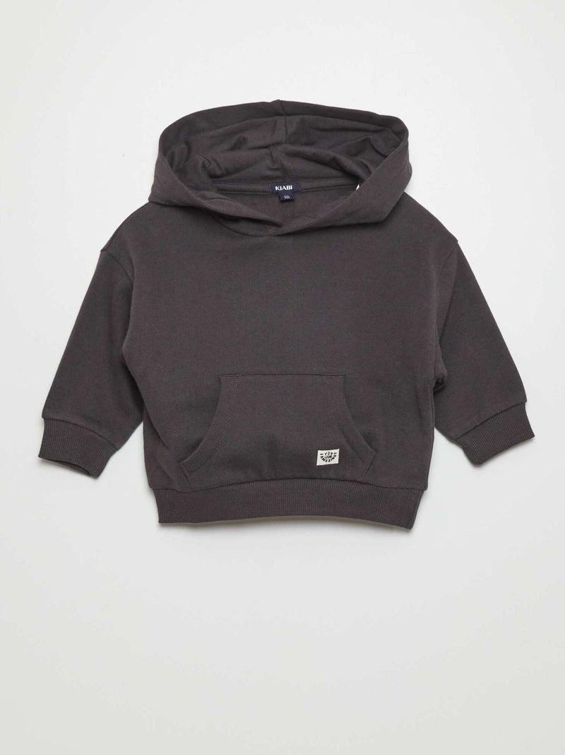 Sweatshirt com capuz PRETO - Kiabi