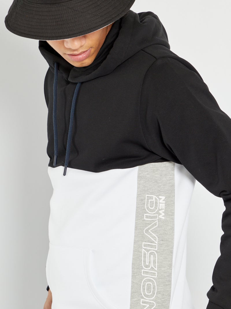 Sweatshirt com capuz PRETO - Kiabi