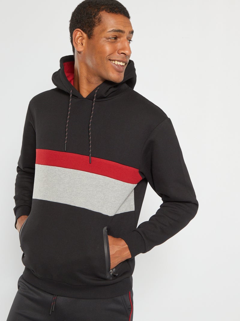 Sweatshirt com capuz PRETO - Kiabi