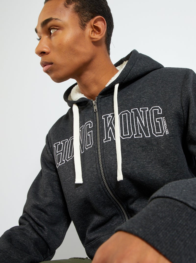 Sweatshirt com capuz PRETO - Kiabi