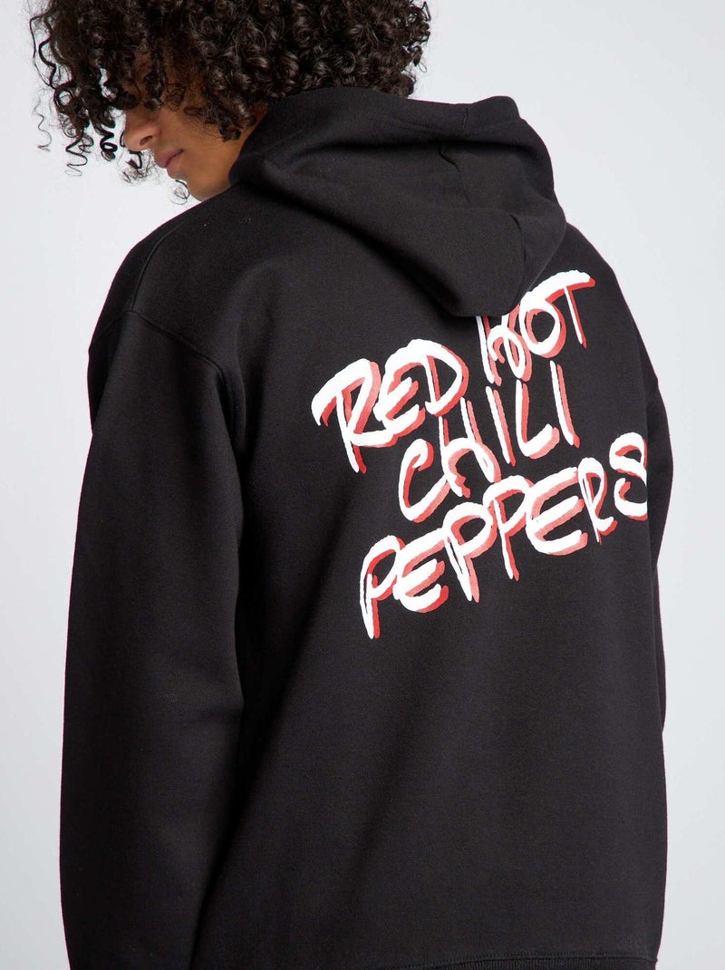 Sweatshirt com capuz 'Red Hot Chili Peppers' Preto - Kiabi