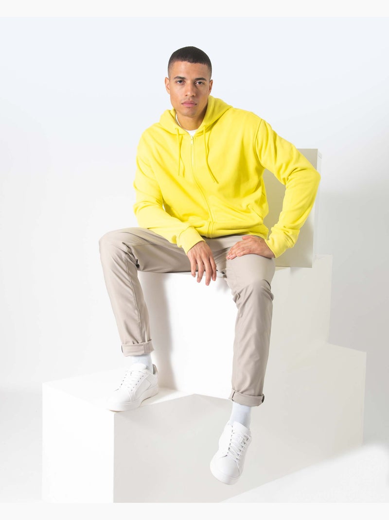 Sweatshirt com capuz relax amarelo Amarelo - Kiabi