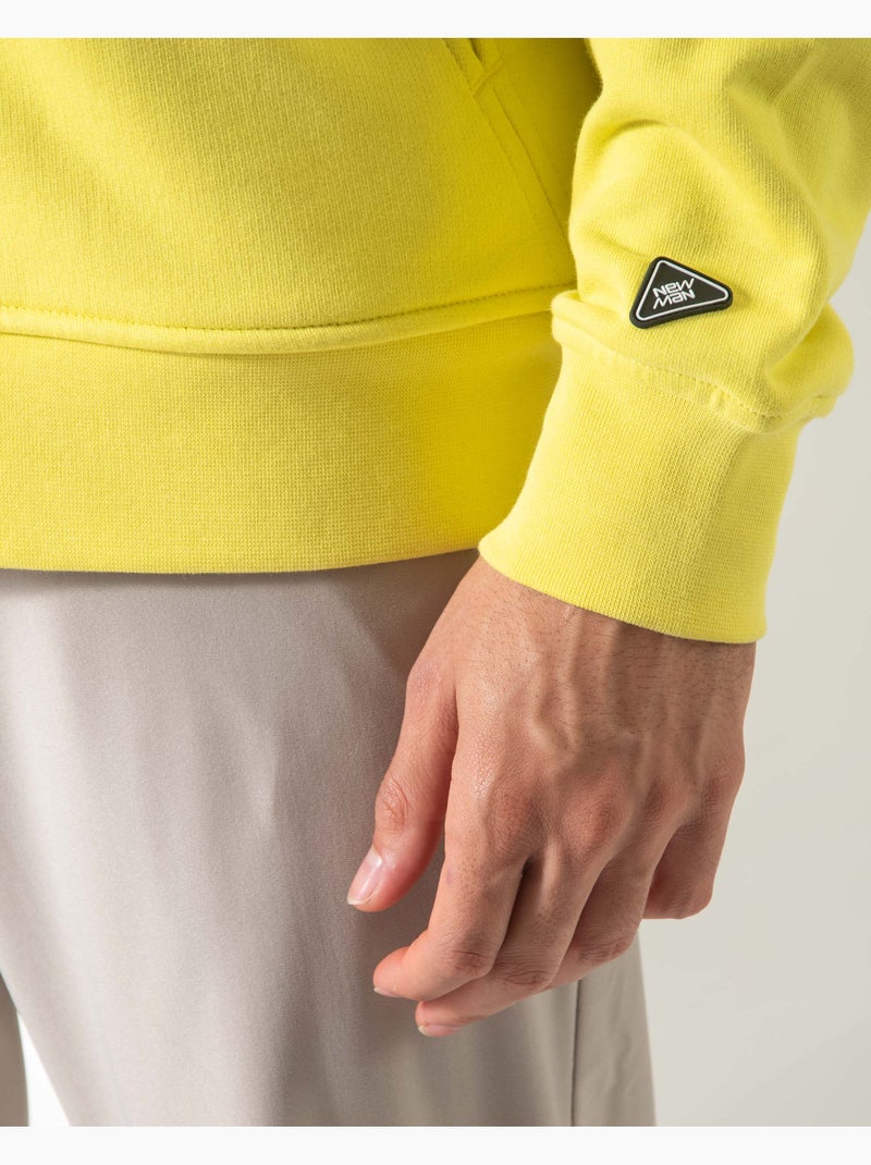 Sweatshirt com capuz relax amarelo Amarelo - Kiabi
