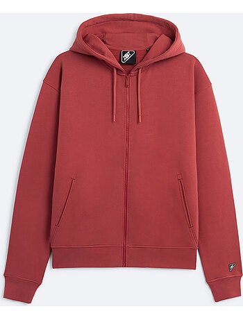 Sweatshirt com capuz relax vermelho