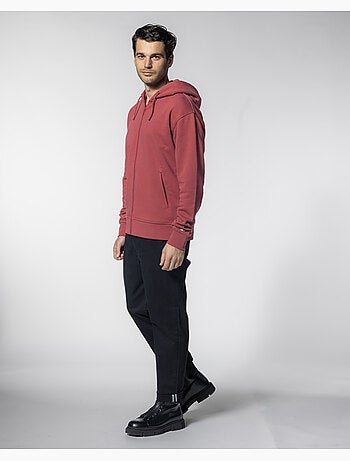 Sweatshirt com capuz relax vermelho