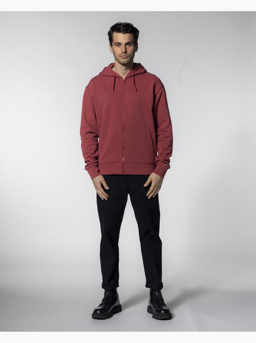 Sweatshirt com capuz relax vermelho - Kiabi Sweatshirt com capuz relax vermelho - Kiabi