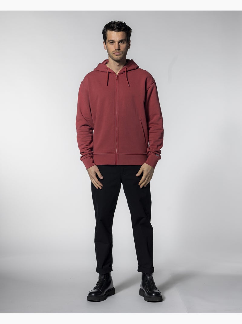 Sweatshirt com capuz relax vermelho Vermelho - Kiabi