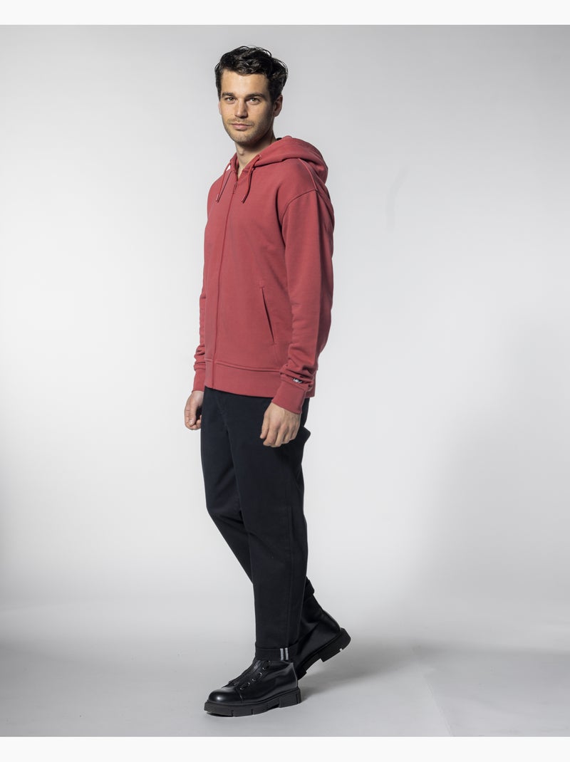 Sweatshirt com capuz relax vermelho Vermelho - Kiabi