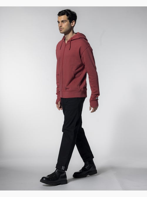Sweatshirt com capuz relax vermelho - Kiabi Sweatshirt com capuz relax vermelho - Kiabi