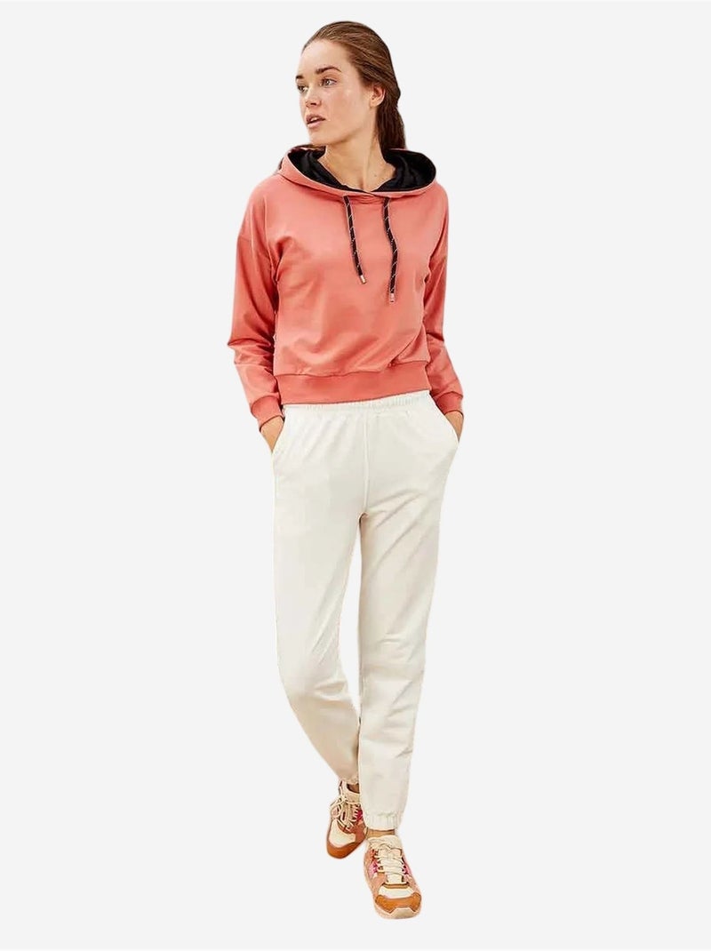 Sweatshirt com capuz relaxed com detalhe de atilho tommy Laranja-claro - Kiabi