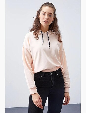 Sweatshirt com capuz relaxed com detalhe de atilho tommy